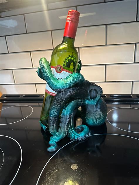 D Printed Octopus Wine Bottle Holder Etsy