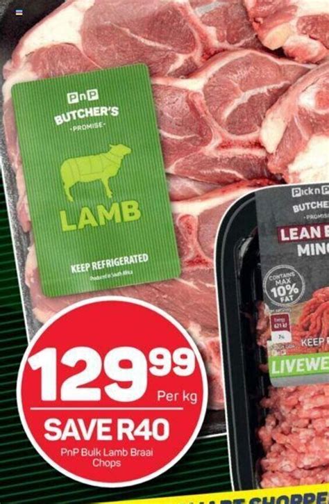 PnP Bulk Lamb Braai Chops Per Kg Offer At Pick N Pay