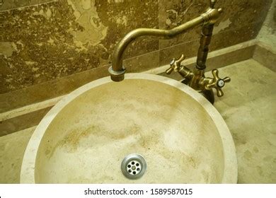 Close Vintage Brass Faucet Hot Cold Stock Photo Shutterstock