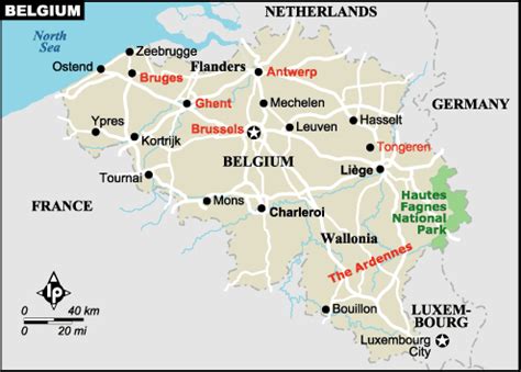 Population Map of Belgium