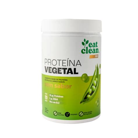 Proteina Vegetal Vegana Eat Clean Sem Sabor 600g Loja BMD