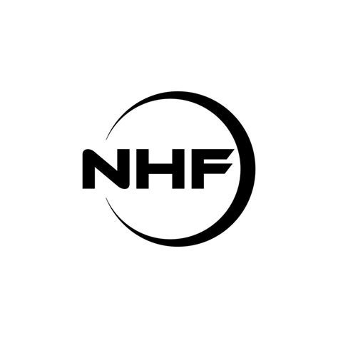 Nhf Letra Logo Diseño En Ilustración Vector Logo Caligrafía Diseños