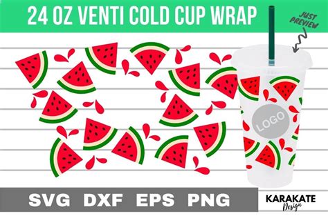 Small Watermelon Oz Venti Hole Wrap Graphic By Karakate Creative