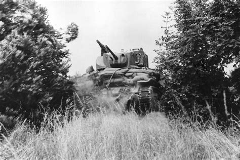 M5 Stuart tank hedgerow busting in Normandy 1944 | World War Photos