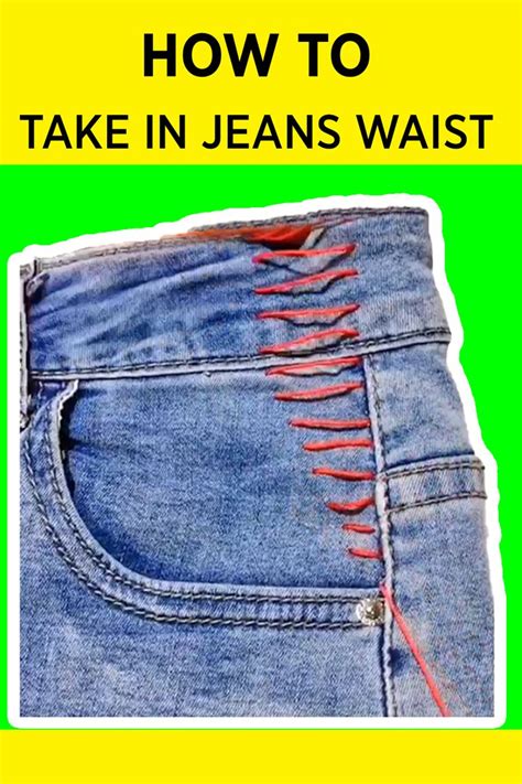 How To Downsize The Waist Of Jeans Diy Clothes Life Hacks Sewing