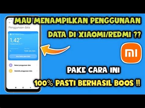 Cara Memunculkan Penggunaan Data Di Xiaomi Miui 14 Tampilkan