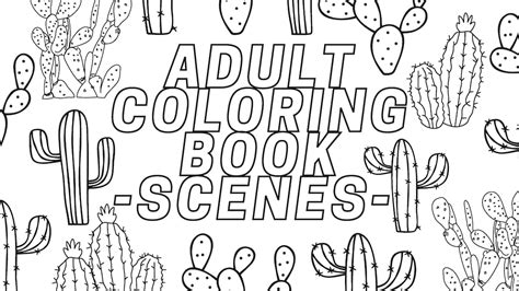 Printable Coloring Book 30 Pages Adult Coloring Book Simple Scenes Coloring Sheets Coloring