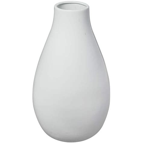 Litton Lane In White Ceramic Decorative Vase The Home Depot