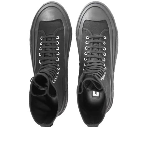 Jil Sander Canvas High Top Sneaker Black End