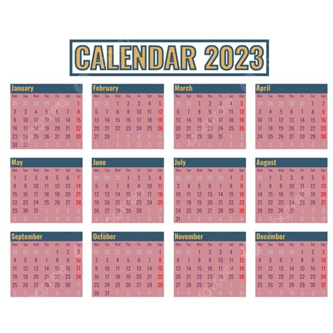 Gambar Kalender Sederhana 2023 Kalender Warna Unik Minimalis Kalender 2023 Kalender Transparan