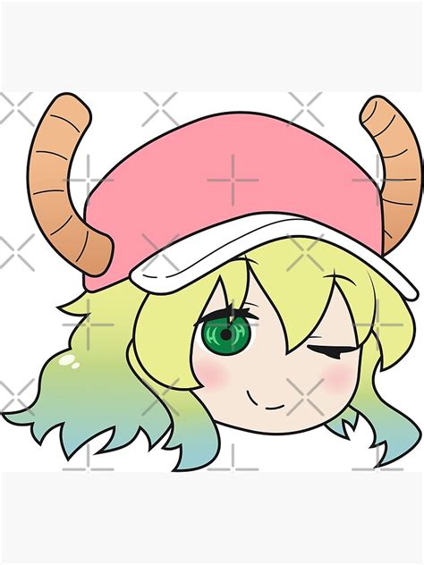 Poster Tête De Lucoa Chibi Dragon Maid De Miss Kobayashi Par