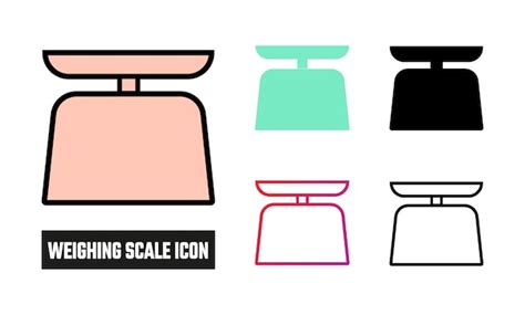 Premium Vector Weighing Scale Icon Set Vector Illustration