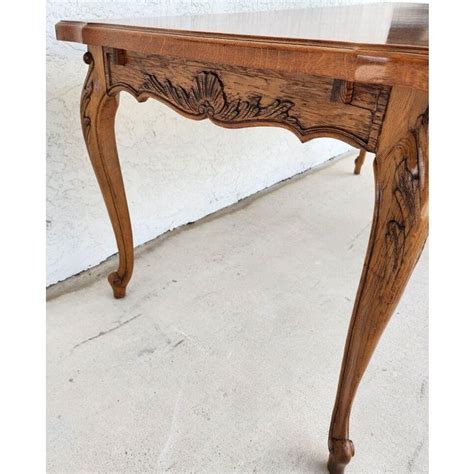 French Louis Xv Refractory Dining Table Carved Oak Chairish