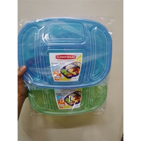 Sunny Ware Bento Box Plastic Baunan Lunch Box Shopee Philippines