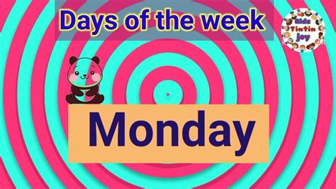 Days Of The Week Song I The Singing Walrus Sunday Monday Days Of The