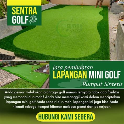 Jual Instalasi Putting Green Golf Rumput Sintetis Lapangan Mini Golf