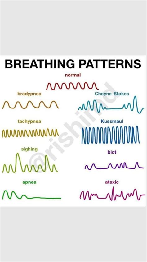 9 Breathing Patterns|credit@rishimd | Medical school inspiration, Medical school stuff, Medical ...