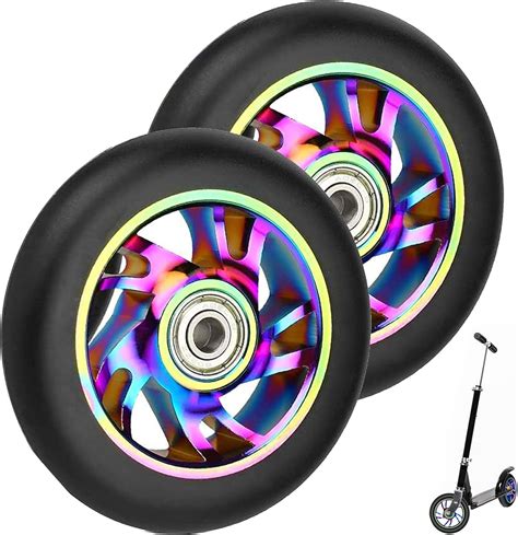 Pair Mm Scooter Wheels With Abec Bearings Fit For Razor Apollo Cox