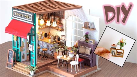 Diy Miniature Dollhouse Kit The Coffee House Relaxing Satisfying