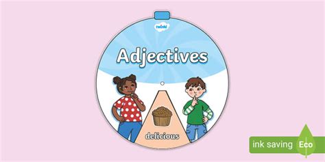 Adjectives Spinning Wheel Hecho Por Educadores Twinkl