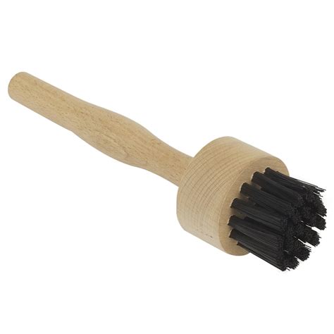 Round Nylon Sieve Brush 1 Bristle Wood Handle