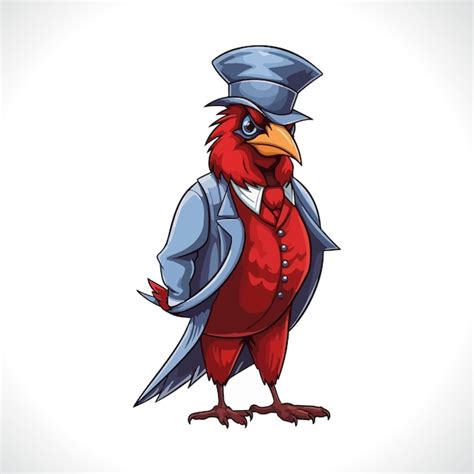 Premium Vector | Cardinal mascot logo design cardinal vector illustration