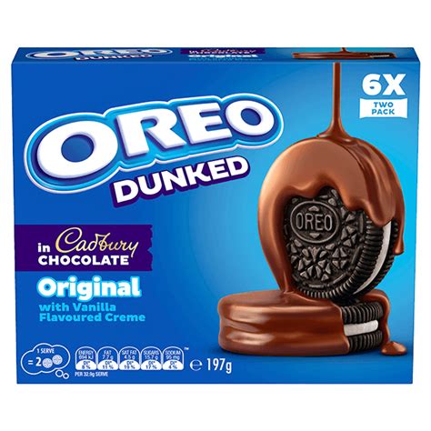 OREO Dunked In Cadbury Chocolate Original 6 Pack 197g OREO New Zealand