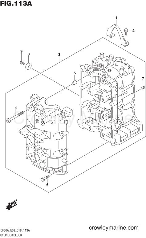 Cylinder Block Serial Range Four Stroke Outboard Df A