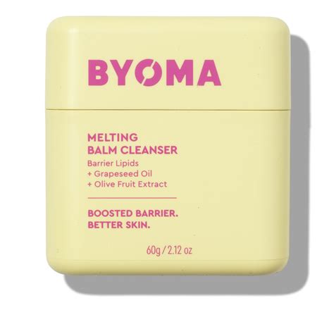 Gently cleanse the complexion with the Byoma Melting Balm Cleanser, a hydrating cleanser that ...