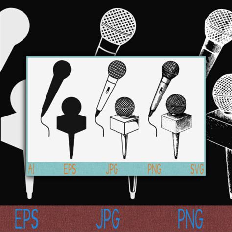 Microphone Karaoke Set Svg Vector Masterbundles