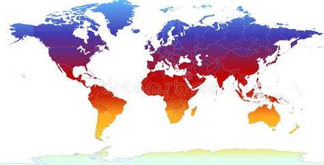 Thermal World Map stock vector. Illustration of temperature - 6755734