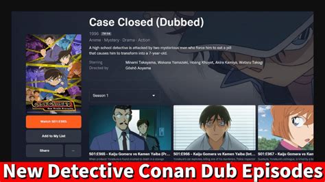 New Detective Conan Case Closed English Dub Episodes Released Youtube