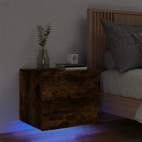 Table De Chevet Murale Avec Lumi Res Led Ch Ne Fum Lulo