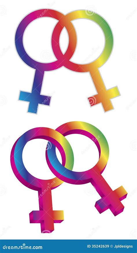 Female Gender Same Sex Symbols Illustration Stock Vector Illustration