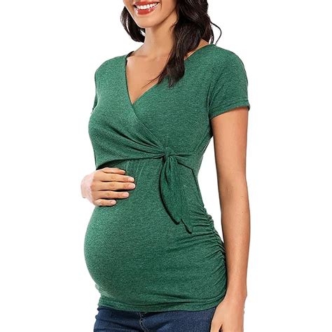 Camisa De Embarazo Para Mujer Ropa De Maternidad Top De Lactancia De