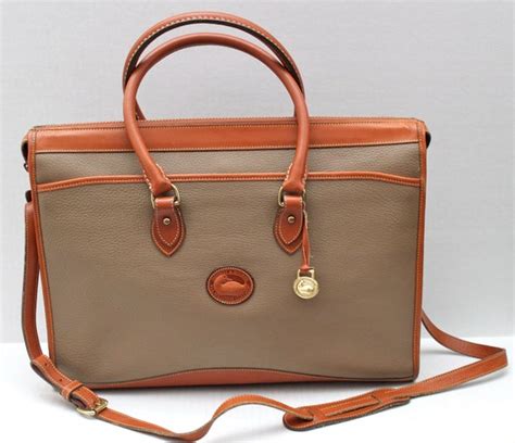 Vintage Dooney Bourke Pebbled Leather Briefcase Laptop