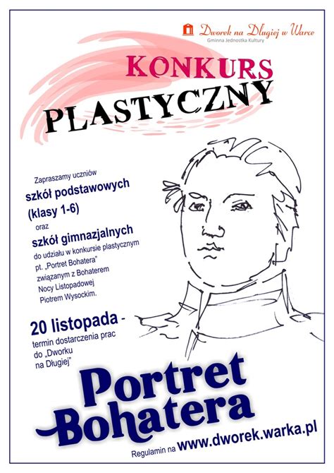 Plakat Konkurs Plastyczny Dworek Na D Ugiej W Warce