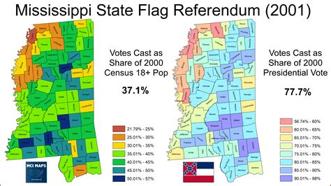 A look back at Mississippi’s 2001 Flag Referendum (Updated) - MCI Maps