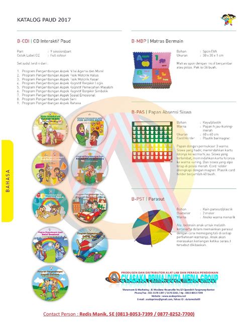 Rab Paket Lengkap Anak Cerdas Paud Tk 2017 Harga Ape Paud Tk Dak