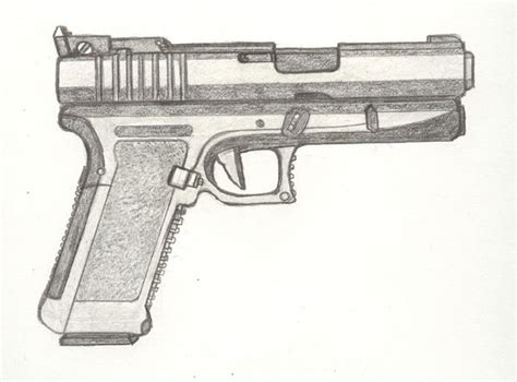 Glock 17 Gun Sketch By Mp3designs On Deviantart