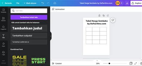 Cara Membuat Tabel Di Canva Seperti Excel