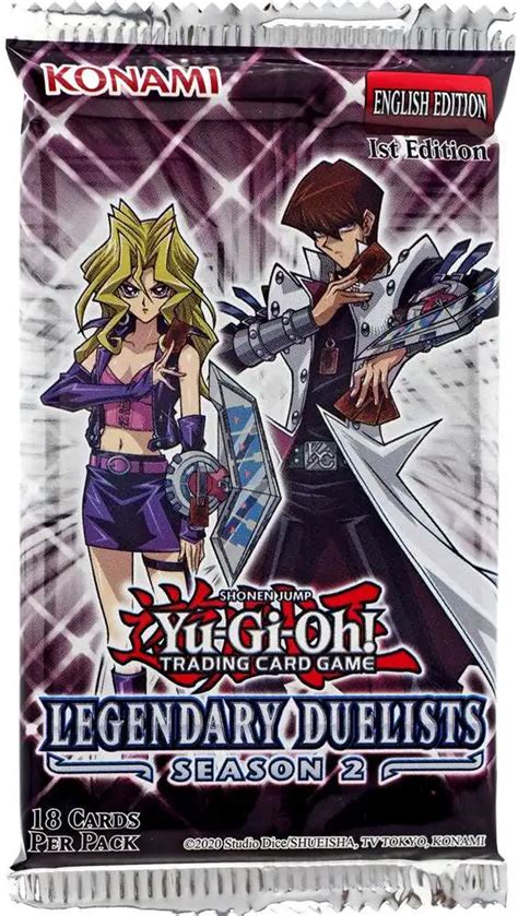 YuGiOh Legendary Duelists Season 2 Booster Pack 18 Cards Konami ToyWiz