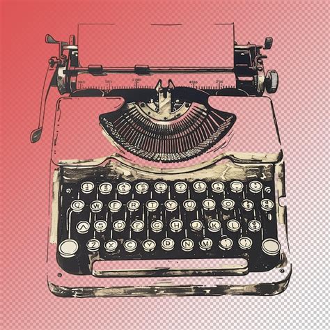 Premium Psd Psd 3d Illustration Typewriter Isolated On Transparent