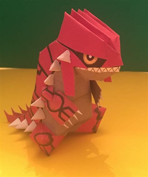 Chibi Groudon Papercraft In 2020 Paper Crafts Papercraft Templates