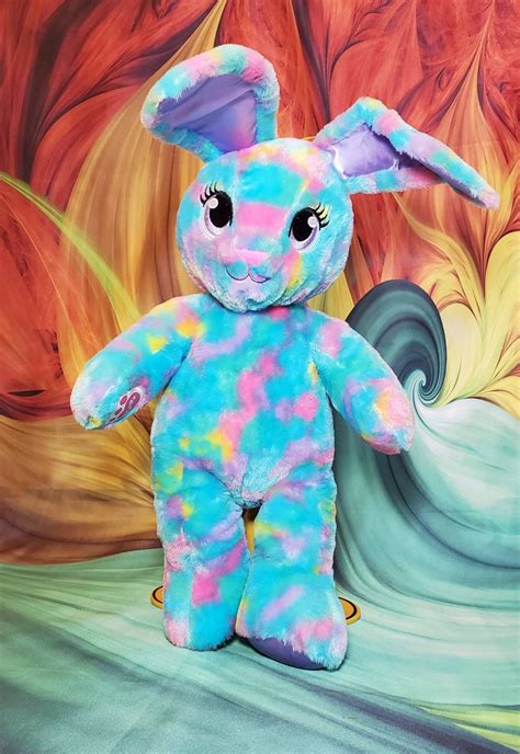 Build A Bear Bunny Rabbit Color Burst Stuffed Babw Easter Egg Etsy