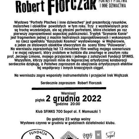 Robert Florczak Portrety Ptactwa I Inne Dziwactwa Archiwum 2022