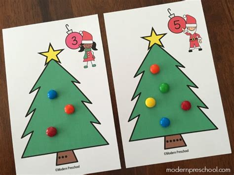 Christmas Tree Counting Number Cards