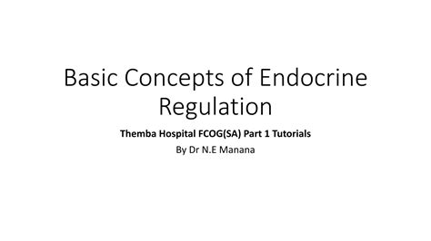 1 Basic Concepts Of Endocrine Regulation Ppt