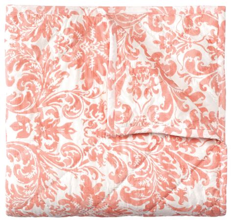 Kate Quilt Coral King Contemporary Quilts And Quilt Sets By