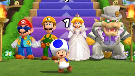 Mario Party 9 Step It Up Mario Vs Luigi Vs Peach Vs Bowser Wedding Hardest Difficulty Youtube